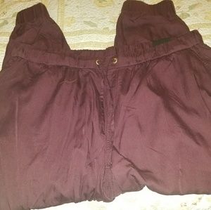 Burgundy joggers